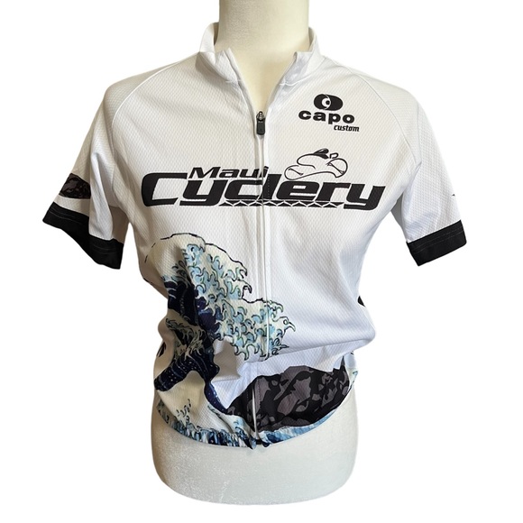 Maui Cyclery short sleeve full zipper bicycle jersey - Picture 1 of 13